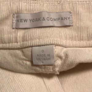 Winter white straight leg corduroys